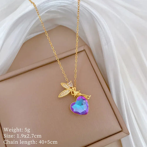Enchanting Butterfly Heart Necklace